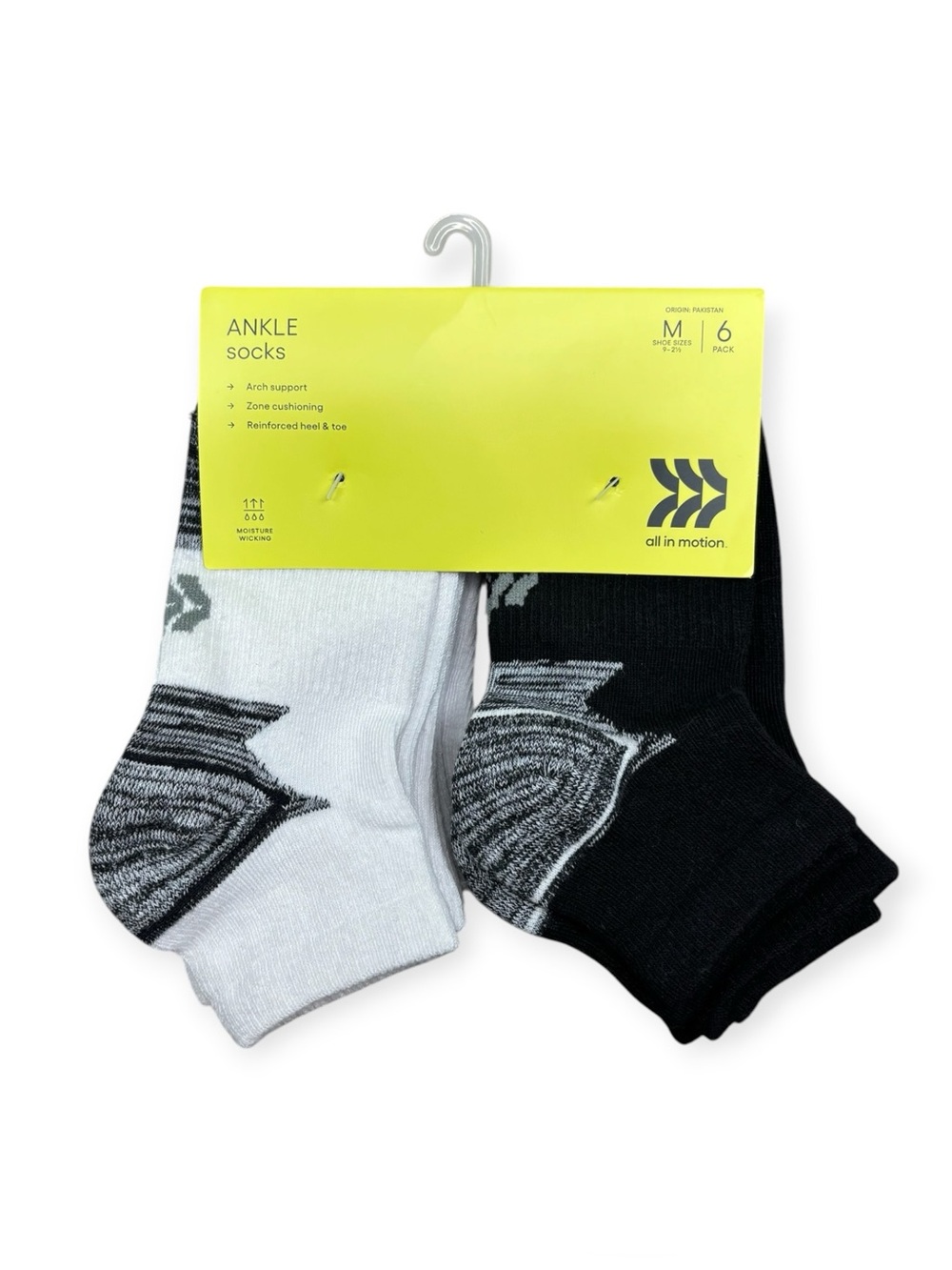 All In Motion Ankle Socks Medium 9-2.5